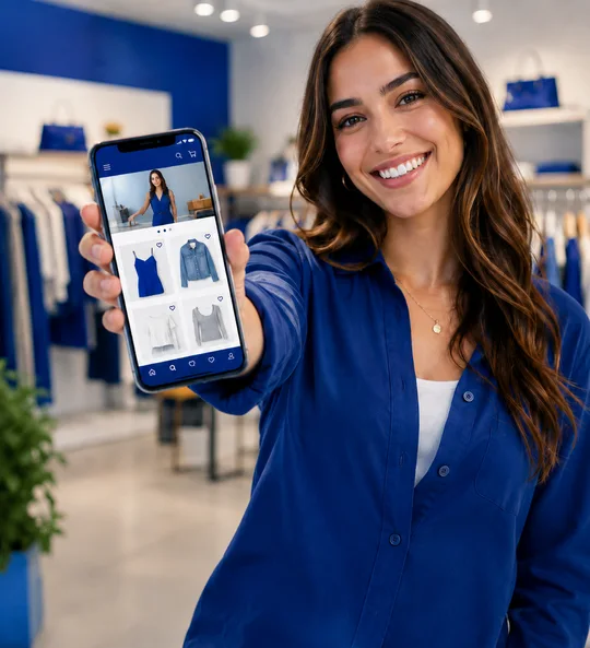 Emprendedora con su tienda online